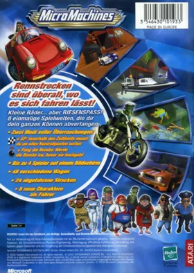 Micro Machines (Europe) box cover back